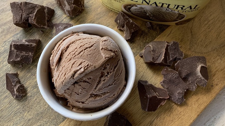 Turkey Hill natural chocolate ice cream with chocolate pieces