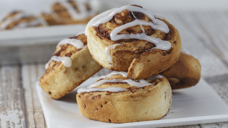 Cinnamon rolls on a plate