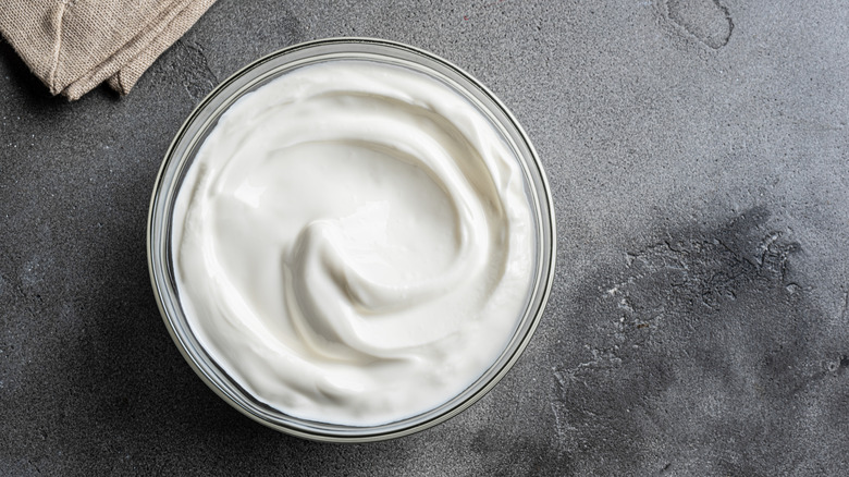 Bowl of Greek yogurt