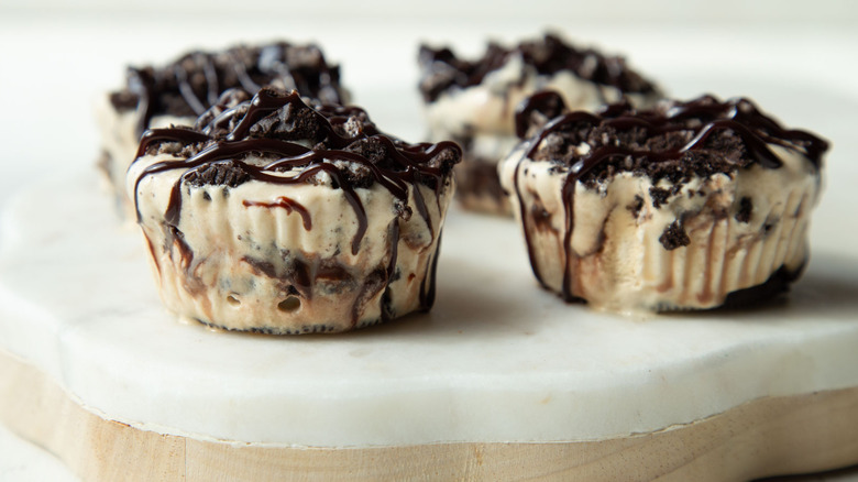Finished Oreo mud pies