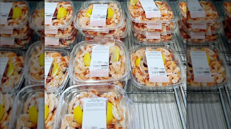 Packs of Kirkland Signature Shrimp Cocktail with Cocktail Sauce