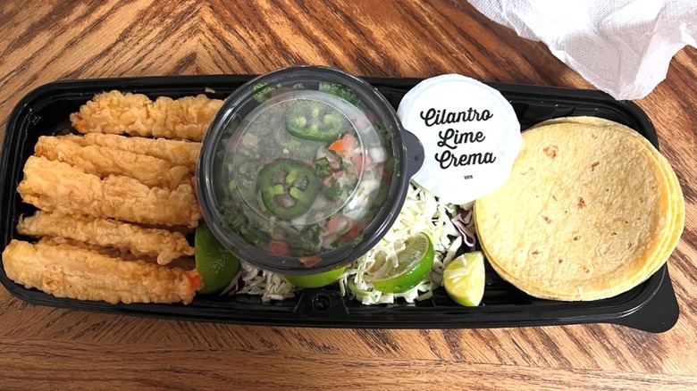 Package of Costco Kirkland Signature Shrimp Tempura Tacos