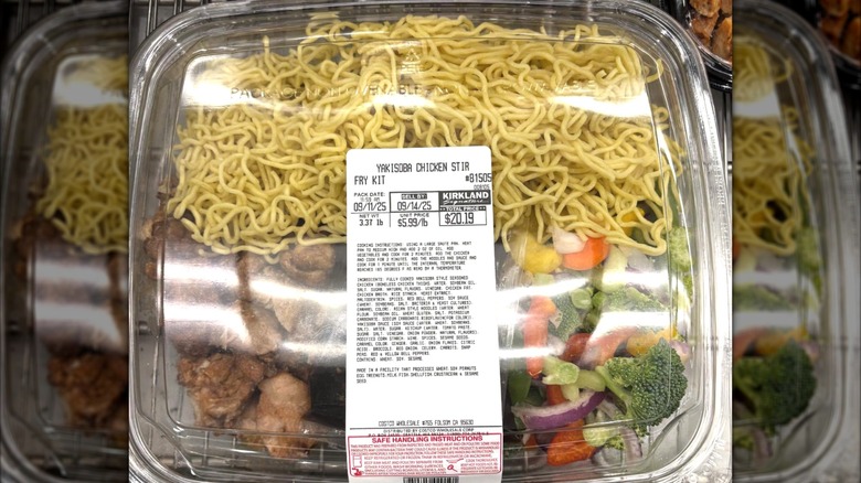 Costco Kirkland Signature Yakisoba Stir Fry in a display package