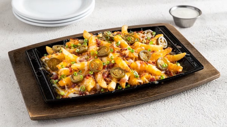 Texas Cheese Fries on platter