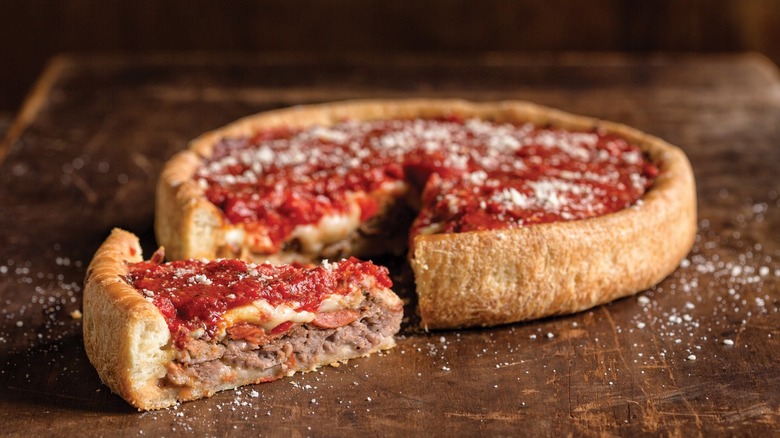 Chicago-style pizza from Uno