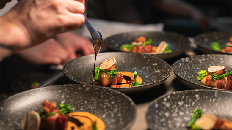 fine dining plates