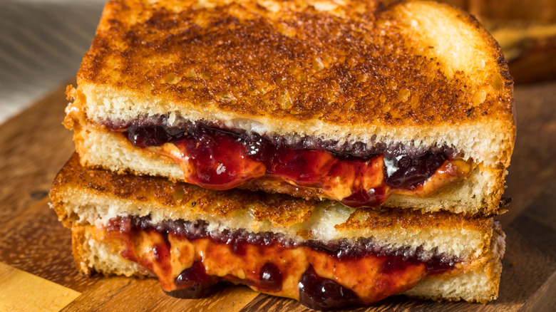 Fried peanut butter and jelly sandwich