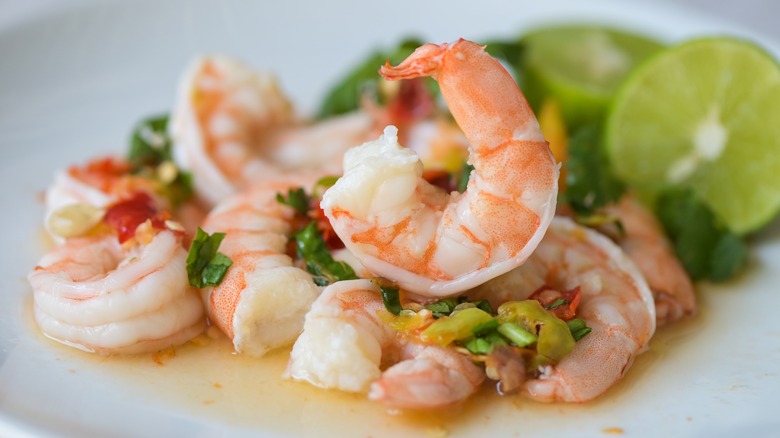 plate of shrimp