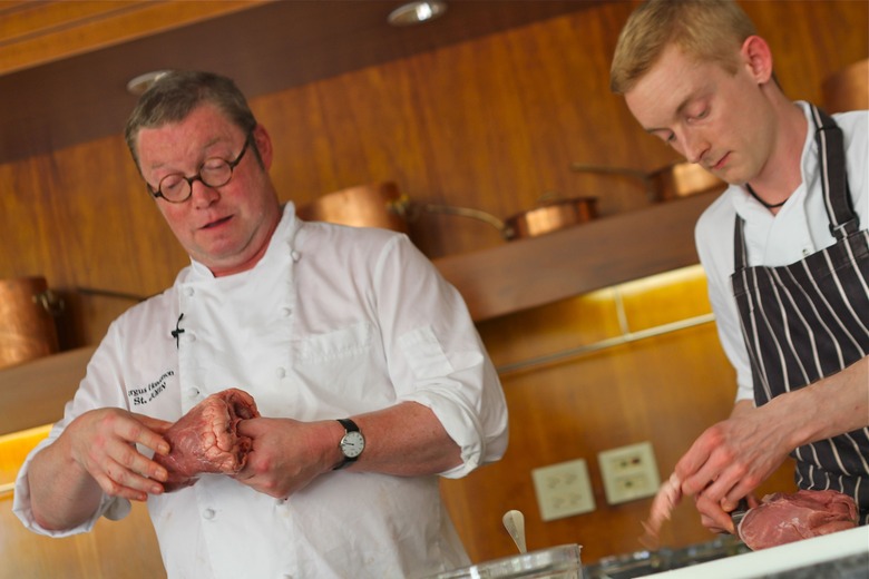 The chef of St. John fame gives an offal demo at Sandy Lane during the 2010 Barbados Food & Wine and Rum Festival.