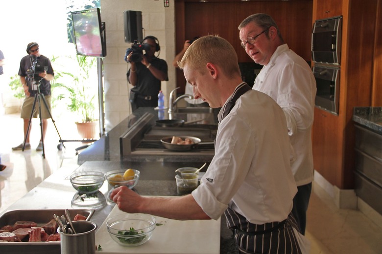 The chef of St. John fame gives an offal demo at Sandy Lane during the 2010 Barbados Food & Wine and Rum Festival.