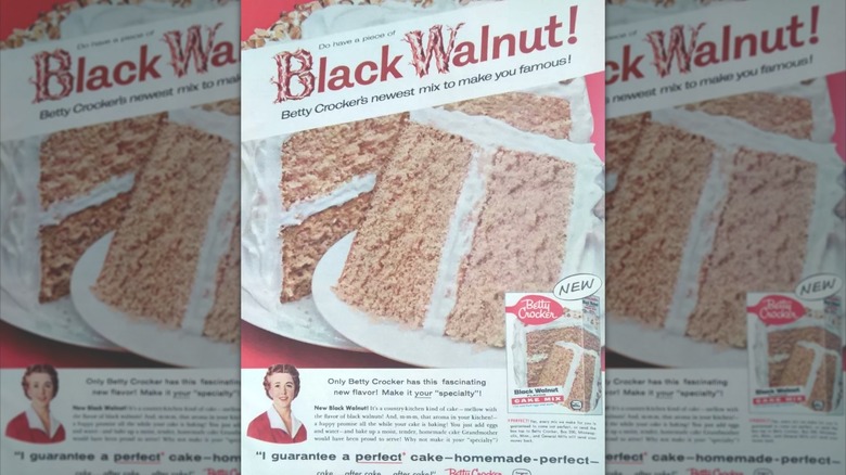 Betty Crocker Black Walnut Cake Mix vintage advertisement