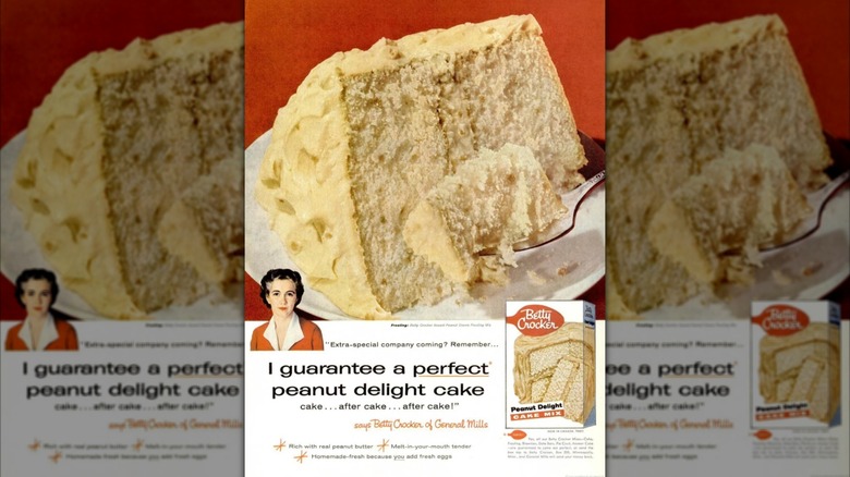 Betty Crocker Peanut Butter Delight Cake Mix vintage advertisement