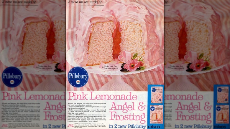 Pillsbury Pink Lemonade Cake Mix vintage advertisement