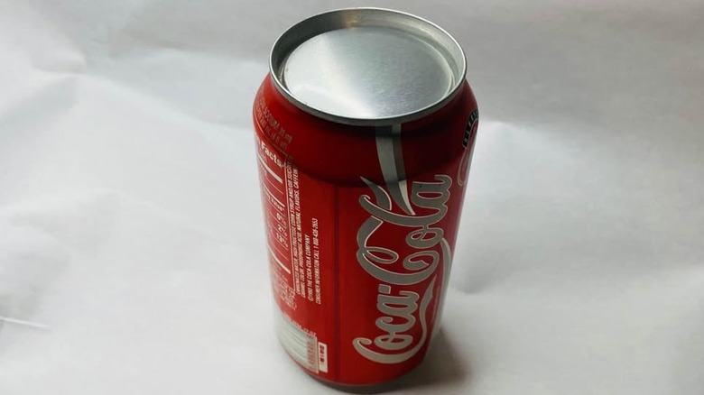 A defect Coca-Cola can with no stay-tab