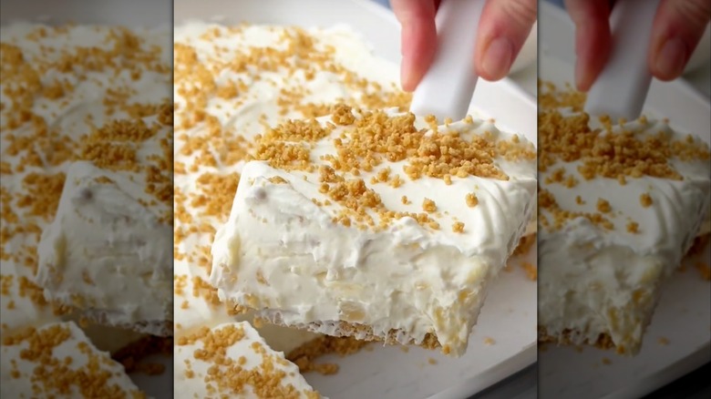 No-bake pineapple square