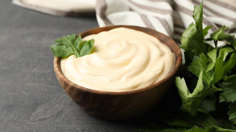 bowl filled with softened butter