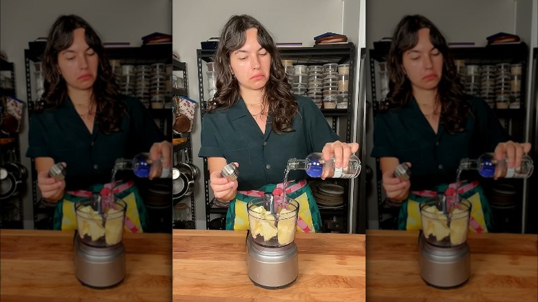 Carolina Gelen adding vodka to butter