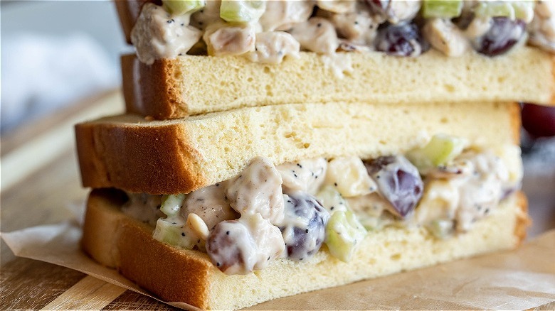 chicken salad on bread