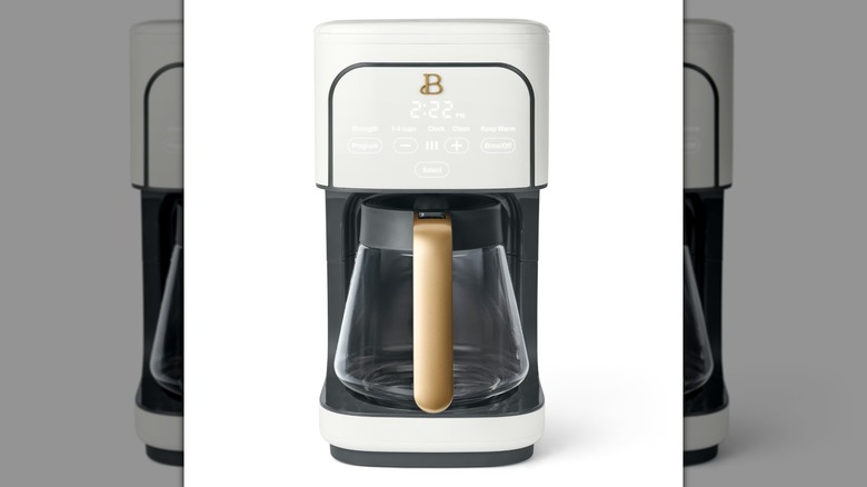 A Beautiful by Drew Barrymore 12-Cup Programmable Coffee Maker on a white background