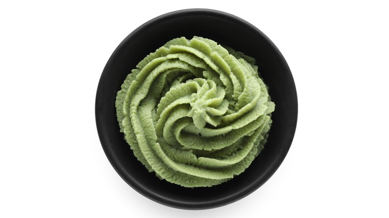 Bowl of swirled wasabi