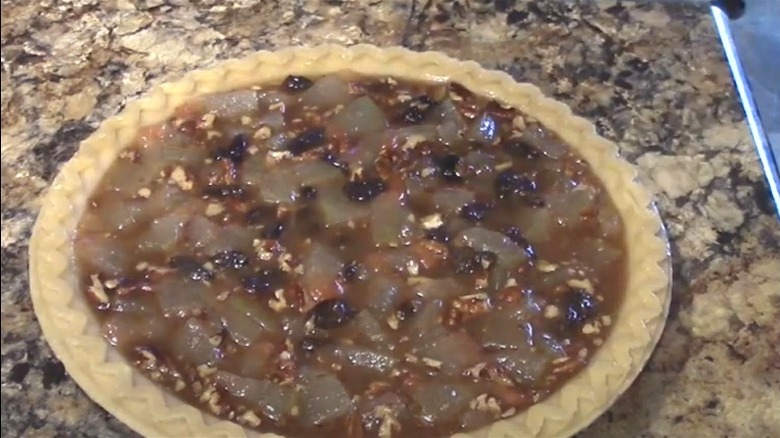 Watermelon rind pie filling