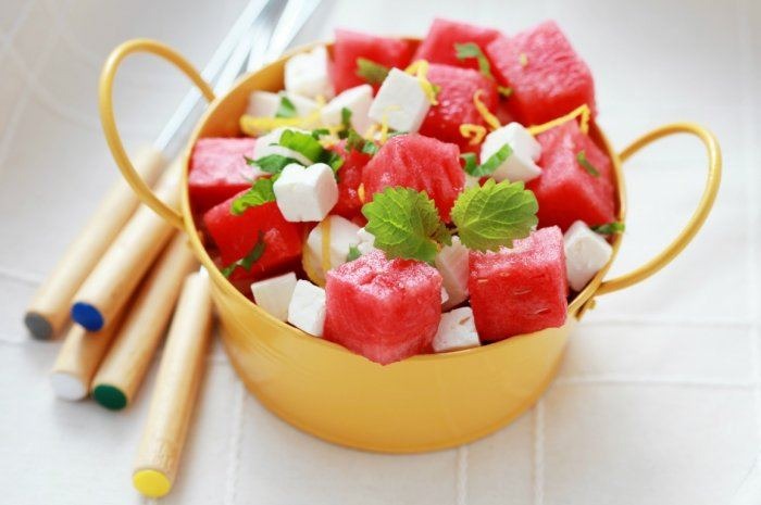 watermelon and feta