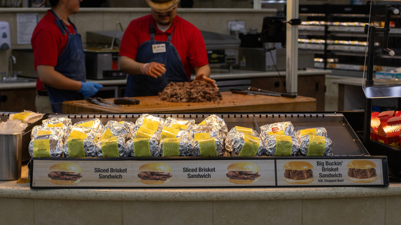 Buc'ee's barbecue sandwiches
