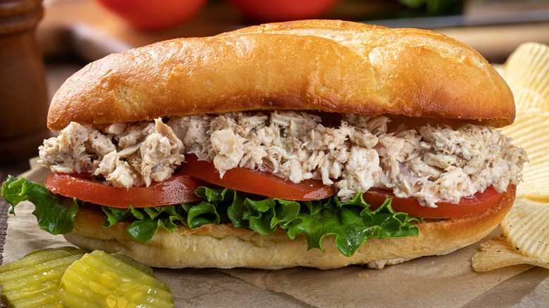 tuna salad tomato sandwich