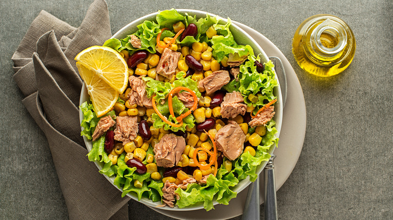 tuna corn red bean salad