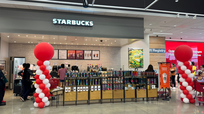 A Starbucks coffee shop inside of a Target store