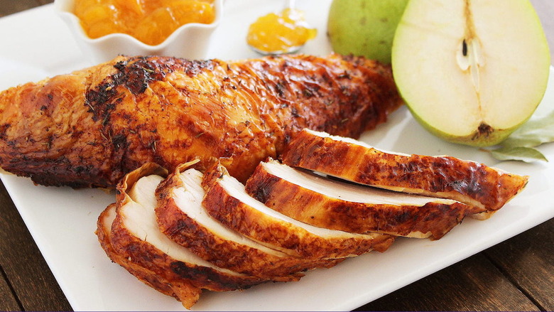 Bay Leaf and Honey Glazed Turkey with Pear Chutney