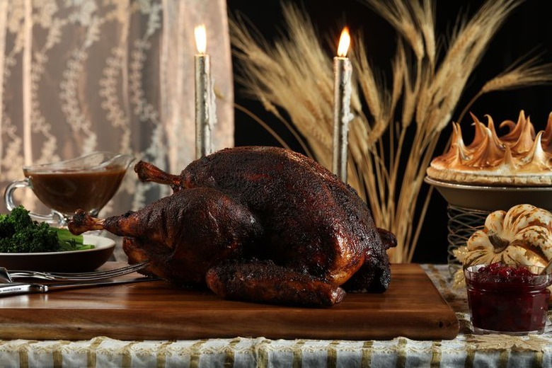 Coffee-Rubbed Roast Turkey with Rum and Pepper Pan Gravy