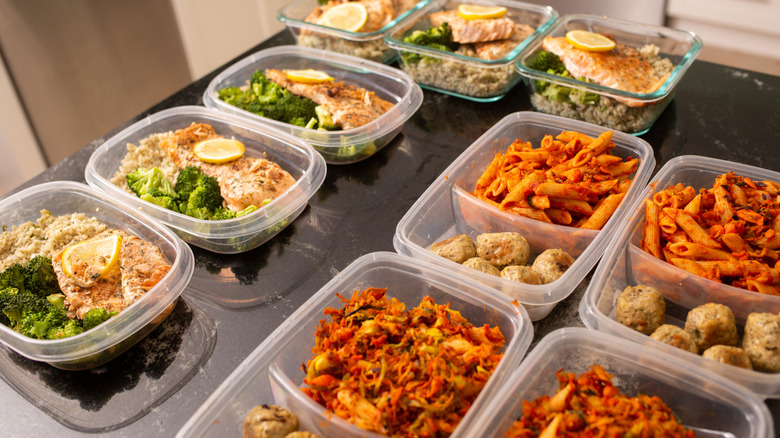 variety of food containers without lids