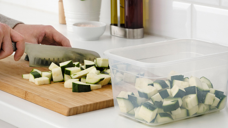 ingredients in an open plastic container