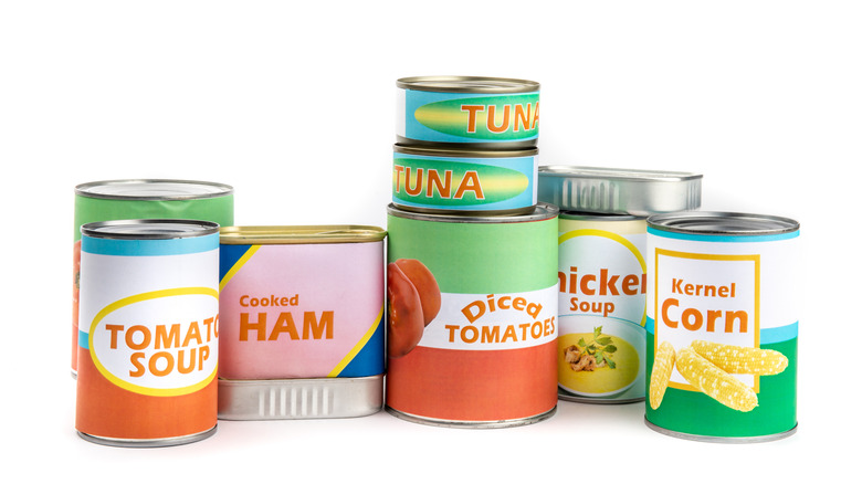 plain labeled canded goods