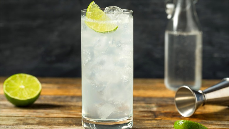 Ranch water cocktail with lime 