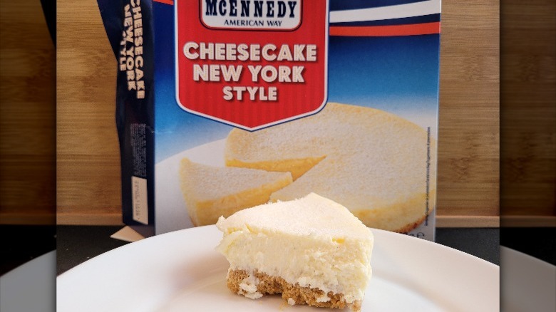 McEnnedy cheesecake slice on plate