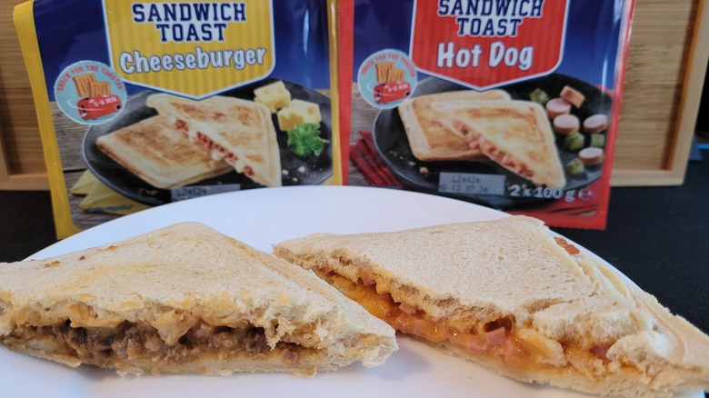 Mcennedy sandwich toast cheeseburger and hot dog