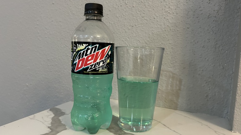 Baja Blast Zero Sugar bottle and cup