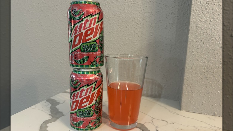 Major Melon cans and cup