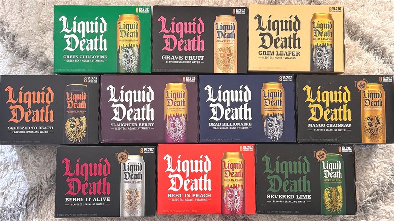 Boxes of Liquid Death