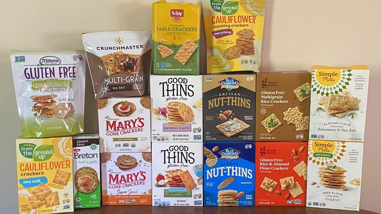 Assorted gluten-free crackers brands