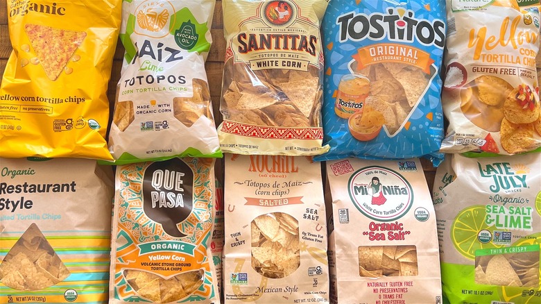 Bags of tortilla chips