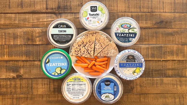 Selection of tzatziki containers