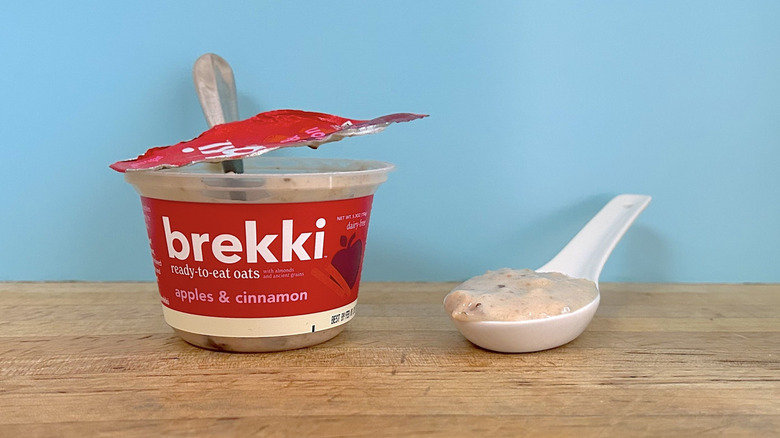 Bowl of apple and cinnamon oatmeal