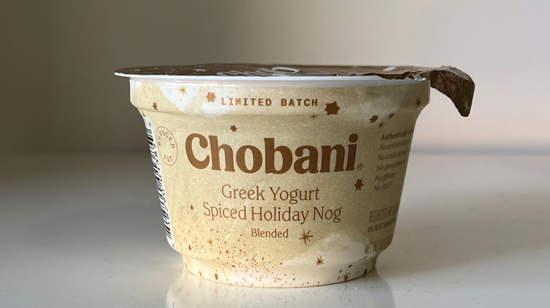 chobani nog yogurt container