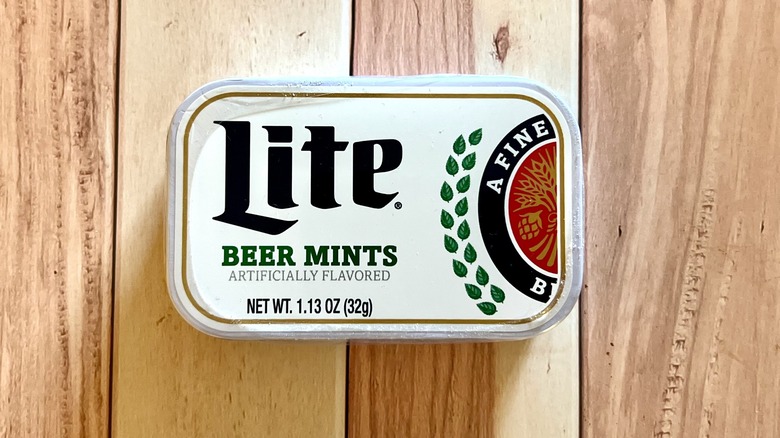 Miller Lite Beer Mints tin