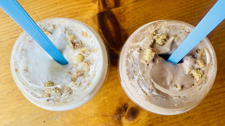Overhead view of Wendy's new Snickerdoodle Cookie Fusion Frostys