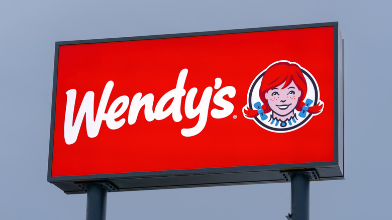 A Wendy's roadside sign
