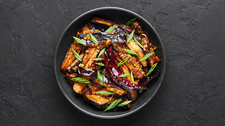 Sichuan eggplant stir-fry
